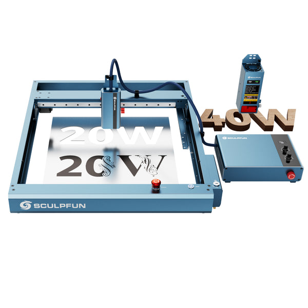 SCULPFUN A9 Ultra Dual – Machine de découpe laser à fibre 20W + diode 40W