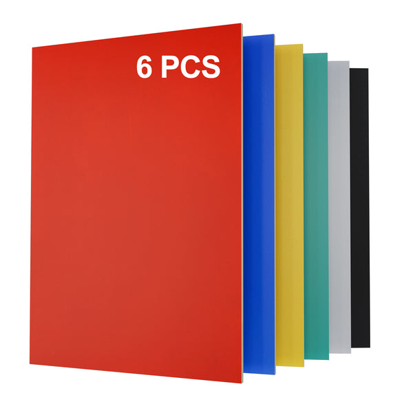 6 feuilles de contreplaqué multicolores 297×210×3 mm (format A4)
