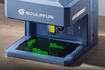 SCULPFUN iCube Ultra Dual Mini-lasergraveermachine, 12 W diode 1,2 W infrarood, draagbare lasergraveerder, app SCULPFUN, gesloten lasersnijder met rookfilter, werkgebied 150 x 150 mm